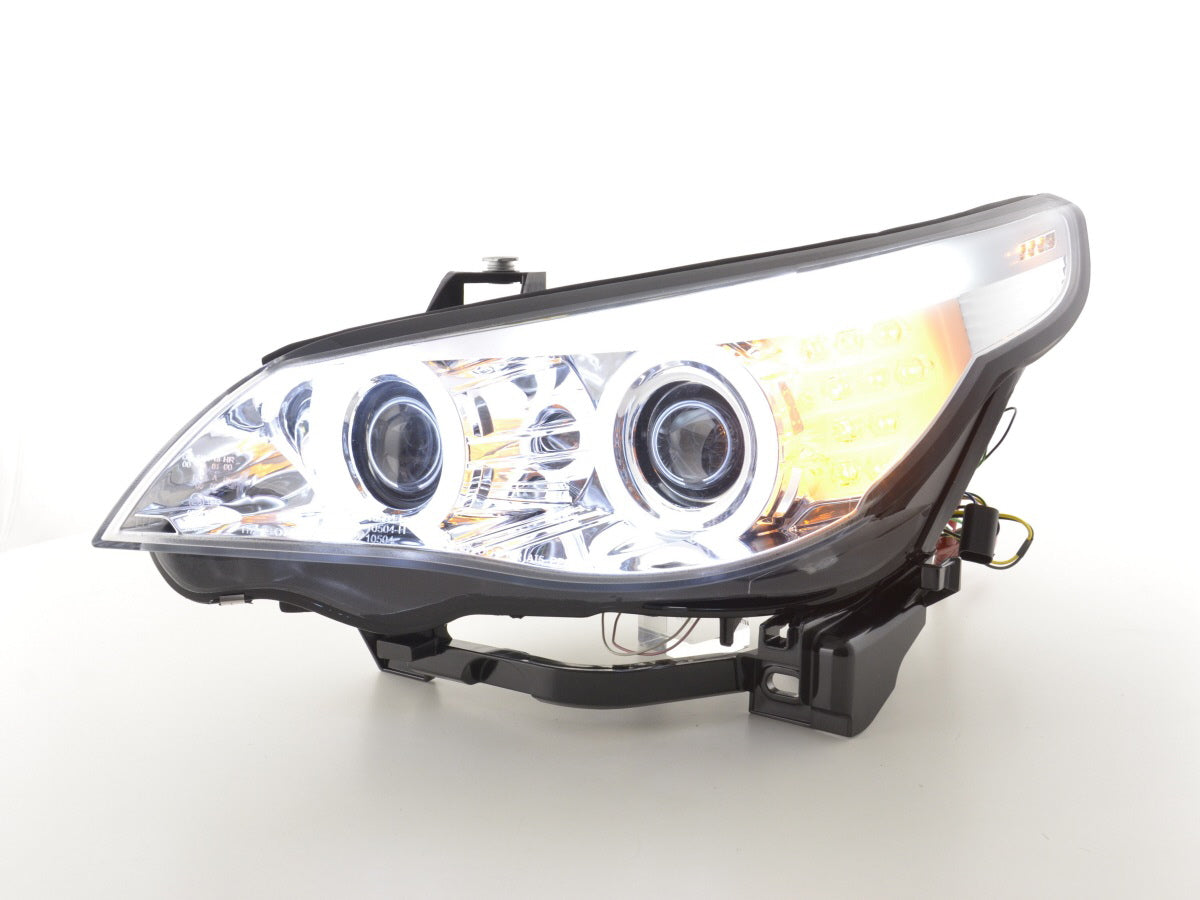 Scheinwerfer Set Xenon Angel Eyes CCFL BMW 5er E60/E61 03-04 chrom Scheinwerfer Set Xenon Angel Eyes CCFL BMW 5er E60/E61 03-04 chrom